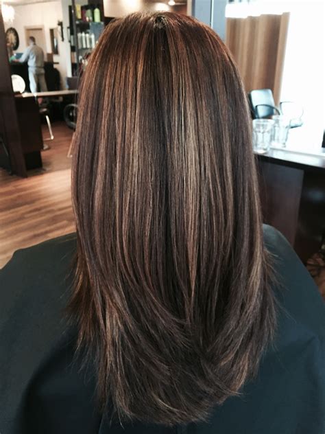 balayage hair straightened